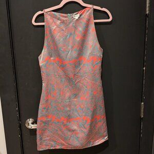 Inamorata Mini Dress - Pink/Grey Print (Size S/M)